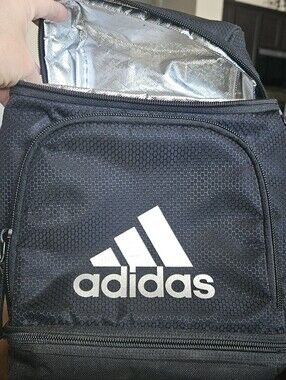 Adidas Insulated Lunch Bag with Pockets/Zippers. Just Cover Initials w/ Sharpie!